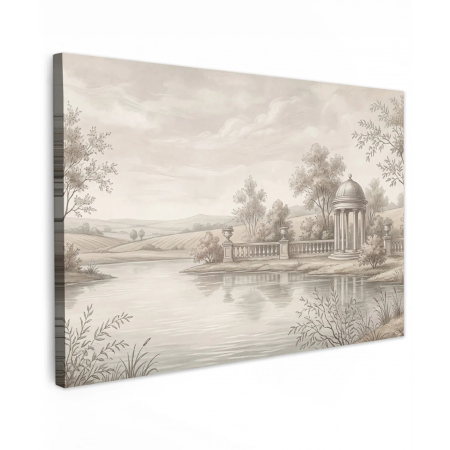 Terras - Water - Natuur - Landschap canvas 2cm klein -z3d