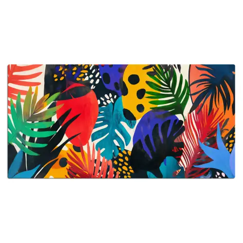 Bladeren - Vormen - Abstract - Kleurrijk Muismat XXL klein -3d_leeg