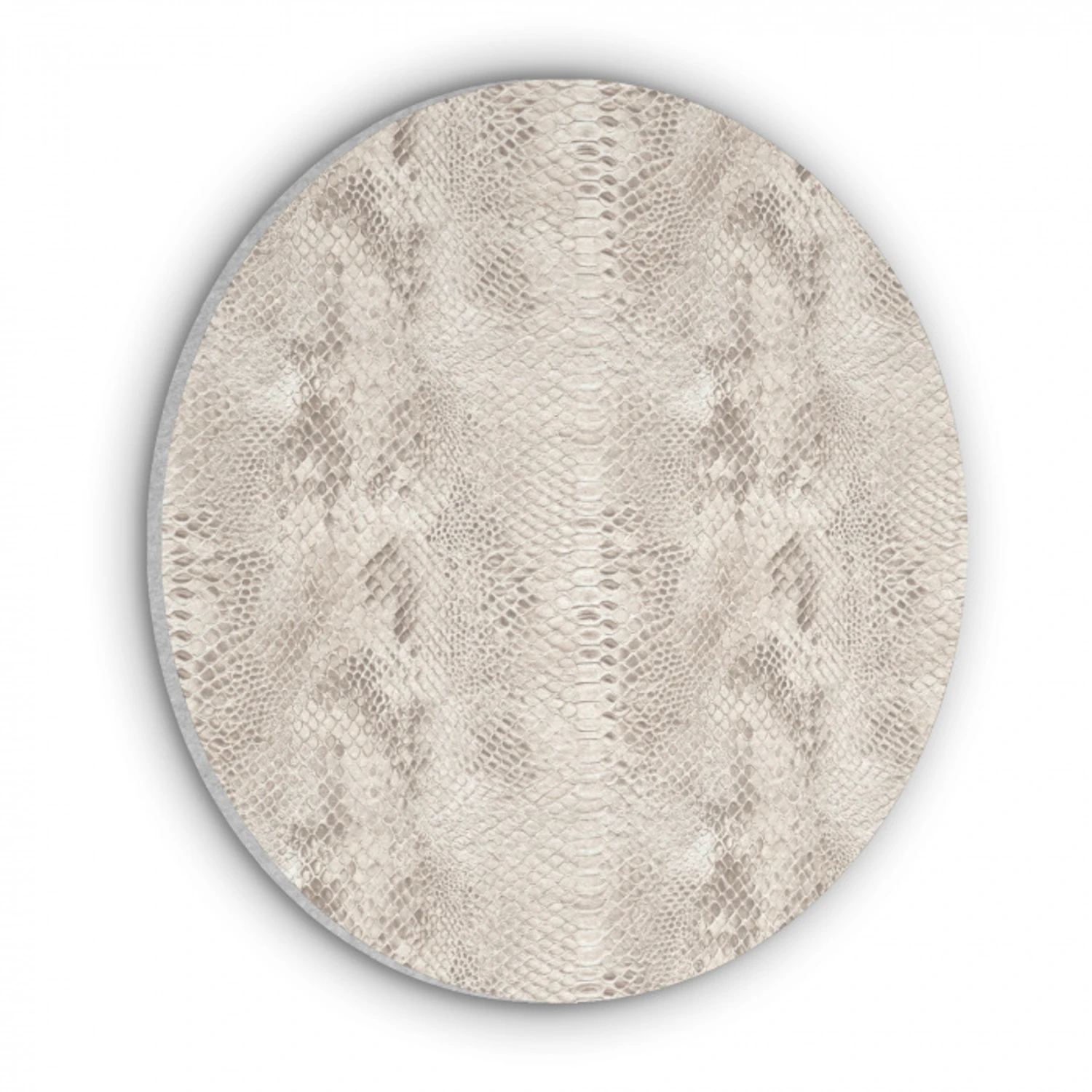 Slang - Patroon - Beige Akoestische PET Vilt - Rond klein 838 -3d