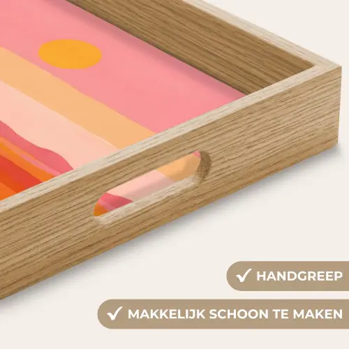 Zon - Abstract - Landschap - Oranje Dienblad Rechthoek middel -USP_HandgreepNL
