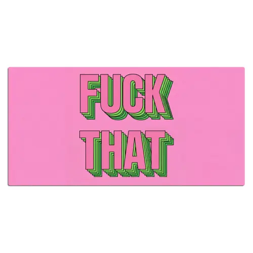 Tekst - Bold - Roze Muismat XXL klein -3d_leeg