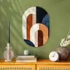 Abstract - Vormen - Donkerblauw Wandcirkel Ovaal Forex klein -sfeer2