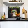 Doorkijk - Pad - Bloemen - Struik - Kleurrijk Inductie beschemer met haakjes middel -sfeer2