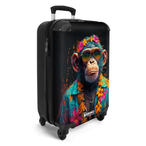 Chimpansee met Hawaii Blouse NBS - Handbagage koffer - Unisex middel -productfoto_3d
