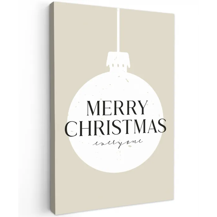 Christmas - Kerstballen - Japandi - Witte kerstballen canvas 2cm klein -z3d
