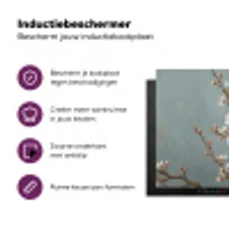 Botanisch - Stilleven - Blauw Inductie beschermer vinyl 3mm klein -zzzzzzz-cc-usp