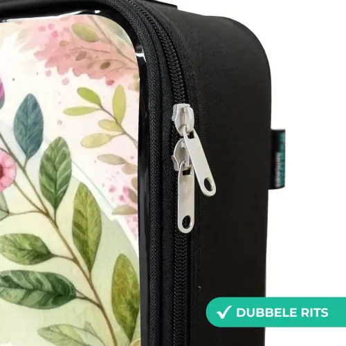Roze Rafaël Kinderkoffer - Zwart klein -rits_NL