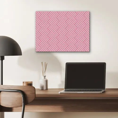 Roze - Patroon - Lijnen PET vilt klein 837 -sfeer5