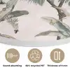 Bladeren - Monstera - Jungle - Tropical Akoestische PET Vilt - Rond klein -closeup_NL