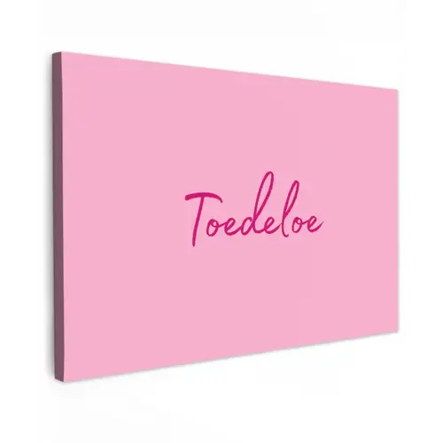 Toedeloe - Roze - Minimalistisch canvas 2cm klein -z3d