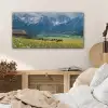 Alpen - Weide - Bergen - Koeien PET vilt middel -sfeer3