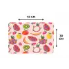 Roze - Kleuren - Fruit - Patroon Placemat vinyl groot 368 -specs