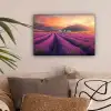 Lavendelveld - Quote - Zonsondergang canvas 2cm klein -sfeer1