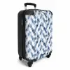 Ruit patroon blauw NBS - Handbagage koffer - Kinderen Unisex middel -productfoto_3d