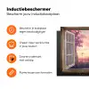 Doorkijk - Parijs - Eiffeltoren - Roze - Kersenbloesem Inductie beschermer vinyl 3mm klein -zzzzzzz-td-ups
