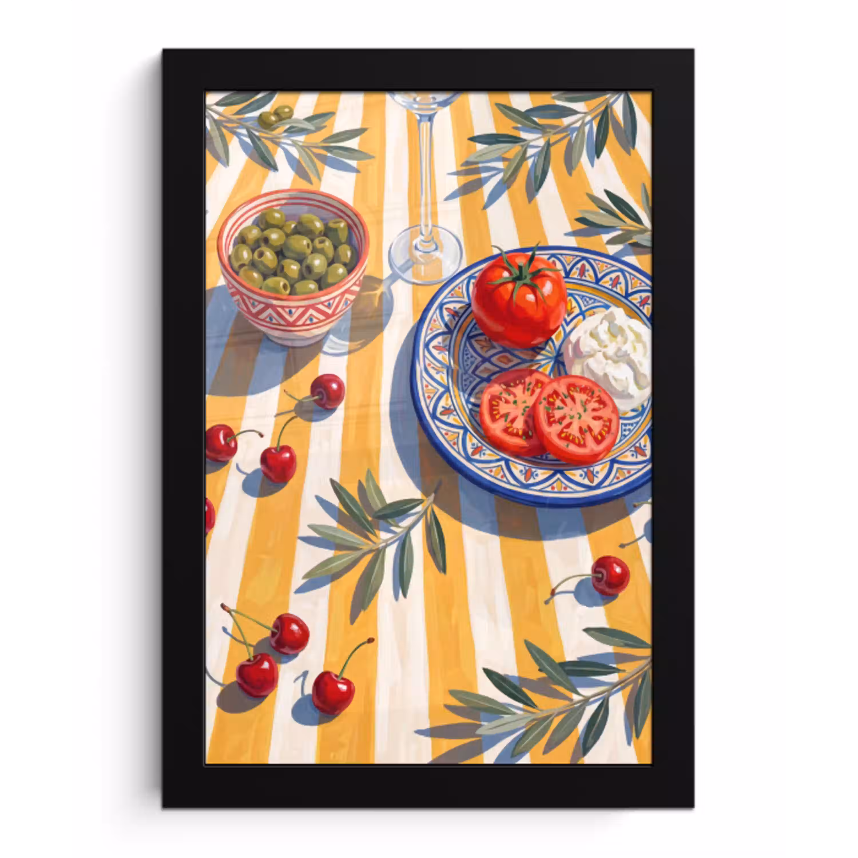 Fruit - Groenten - Kunst fotolijst zwart zonder passe partout klein -3d