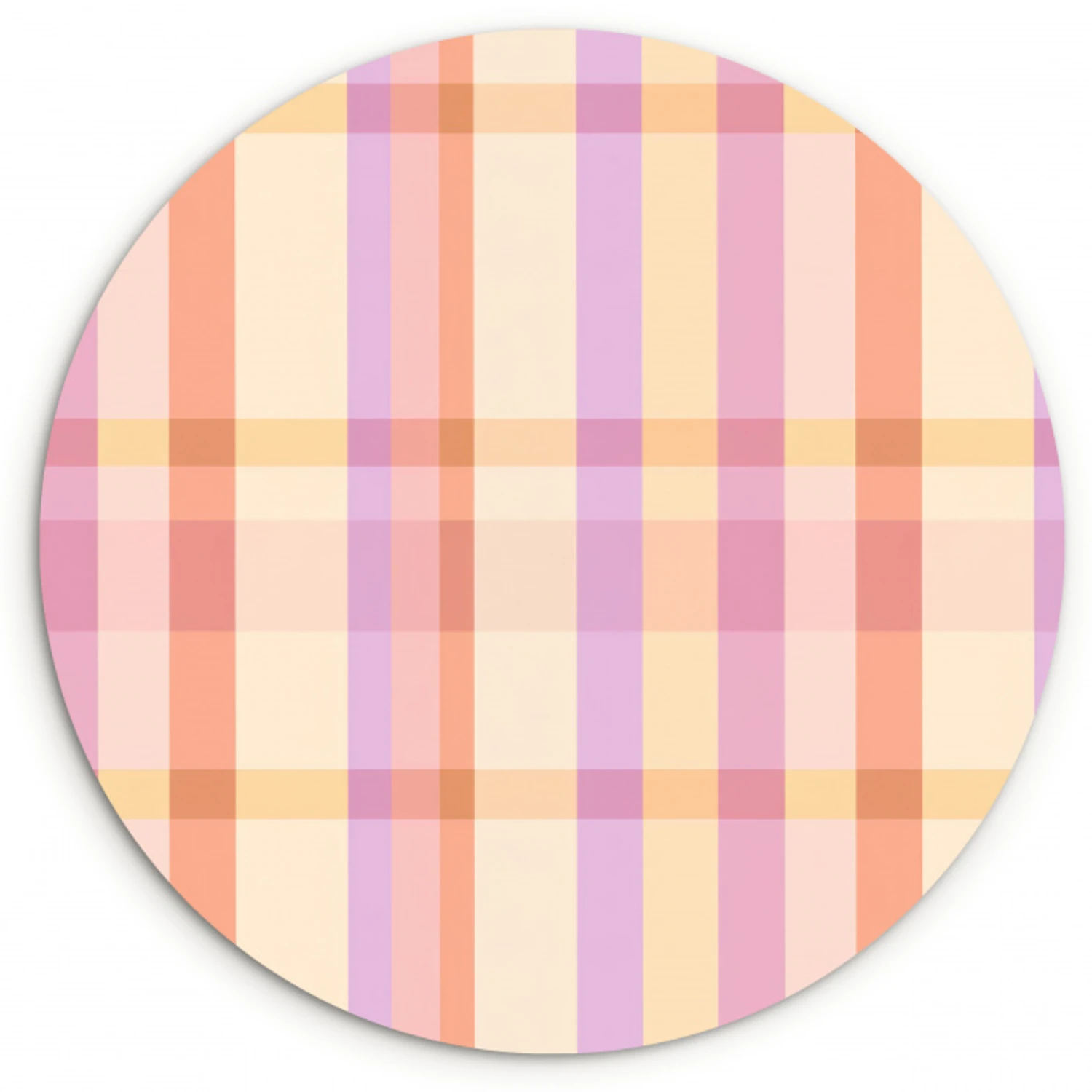Pastel - uitpatroon - Geometrisch Wandcirkel kunststof plaat 5mm dik klein 188 -3d