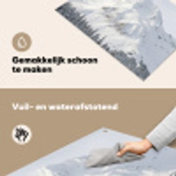 Berg - Sneeuw - Winter - Natuur - Wit Inductie beschemer met haakjes klein -ky-schoon-nl