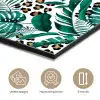Palmblad - Panterprint - Tropical aluminium wit klein -closeup_NL