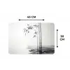 Bamboestammen - Water - Minimalistisch - Wit Placemat vinyl groot -specs