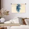 Vissen - Minimalistisch - Blauw Wandkleed katoen klein -sfeer1
