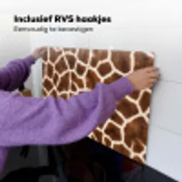 Giraf - Vacht - Klassiek - Bruin Inductie beschemer met haakjes klein -ky-ophangen-nl