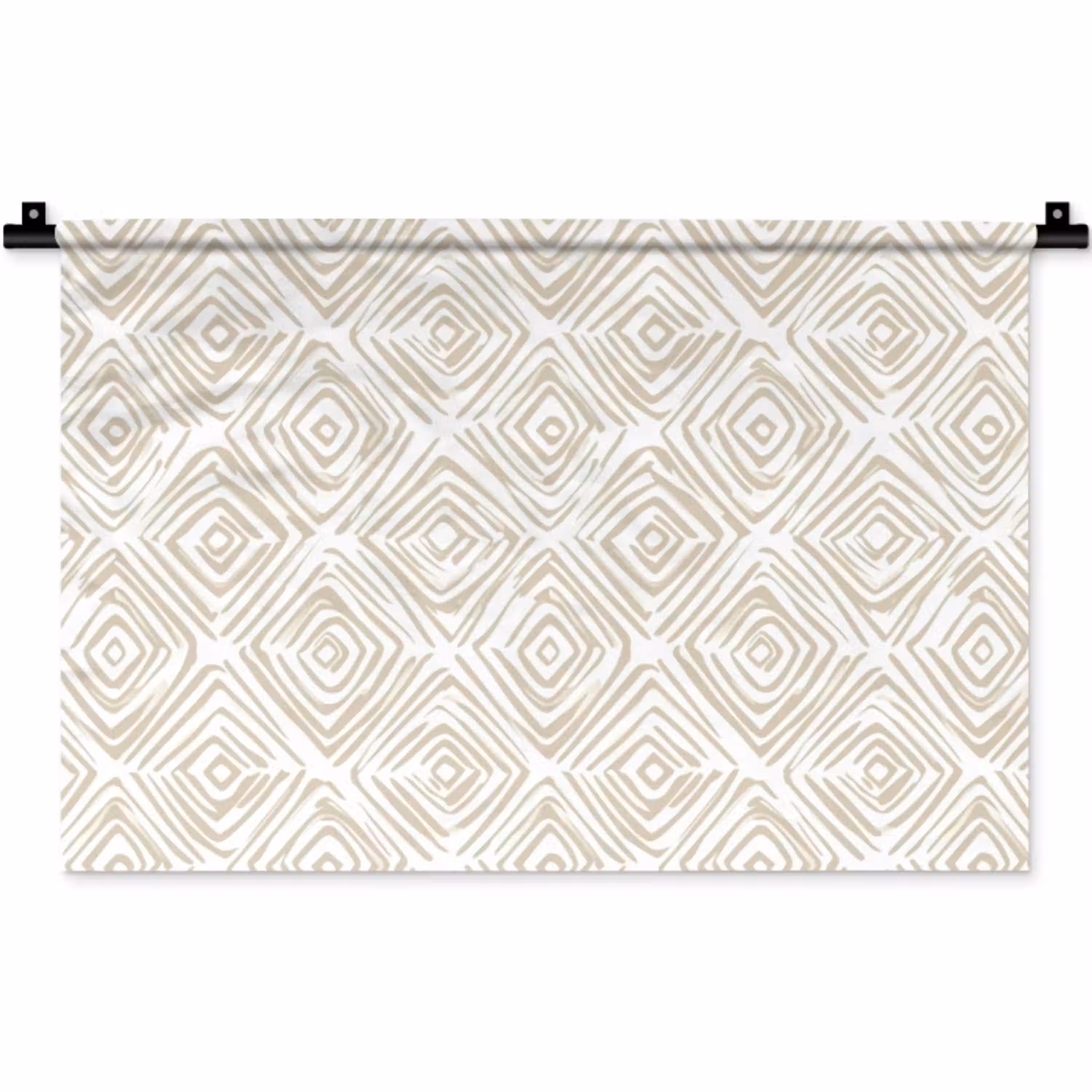 Abstract - Ruit - Beige Wandkleed katoen klein 269 -zz3d