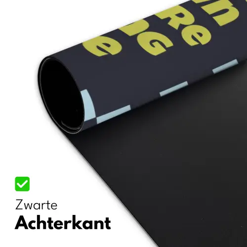 Patroon - Geblok - Blauw - Slow down you're doing fine Muismat XXL klein -sfeer2
