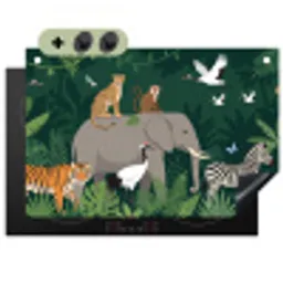 Tropisch - Jungle -  Groen Inductie beschemer met haakjes klein -3d