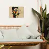 Geometrisch - Felle kleuren - Kubistische stijl tuinposter los doek klein -sfeer7