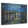 Van Gogh - Brug - Oude meesters Textielframe zwart klein -3d