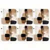 Vlakken - Abstract - Zwart - Strepen onderzetter kurk middel -3d