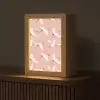 Modern - Kraanvogels - Roze Light Box met kabel (Tafellamp) klein 925 -z3d_website