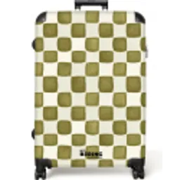Schaak - Patroon - Groen NBS - Large koffer - Volwassenen Unisex groot -zzzzzzzzkaufland2