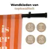 Tekst - Gestreept - Oranje - Zomer Wandkleed katoen klein -sfeer2