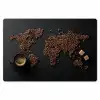 Wereldkaart - Espresso - Zwart Placemat vinyl groot -zzsfeer1_Kitchenyeah-website