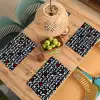 Tekens - Wit - Zwart Placemat vinyl groot 368 -zzsfeer5_Kitchenyeah-website
