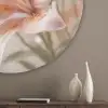 Lelies - Meeldraden - Roze - Wazig Akoestische PET Vilt - Rond klein -sfeer5_closeup