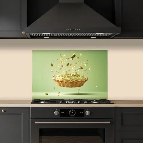 Pistache - Taart - Noten - Eten keuken achterwand spatscherm klein -sfeer1