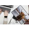 Schotse hooglander - Bruin - Water laptophoes neopreen klein -bureau