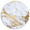 Marmer - Goud - Wit - Luxe - Marmerlook - Glitter Wandcirkel kunststof plaat 5mm dik klein -3d