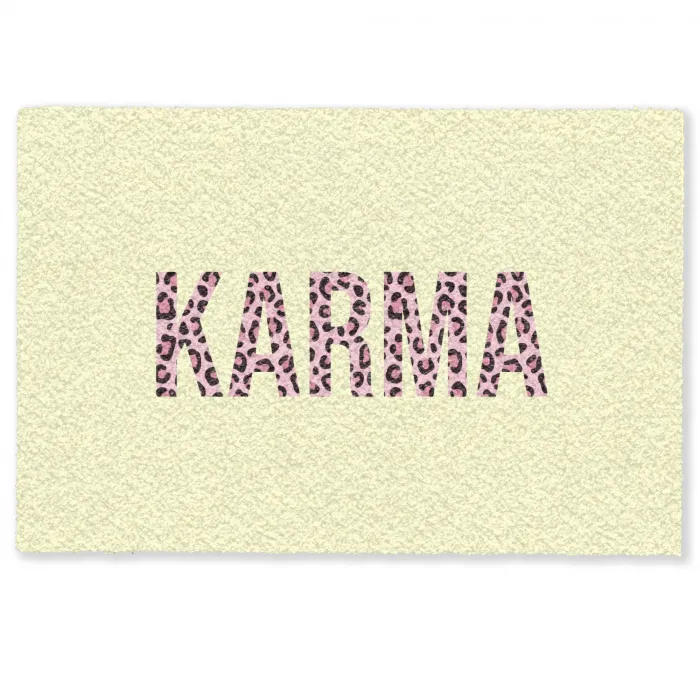 Karma - Luipaardprint - Geel Deurmat klein -zkaufland3d