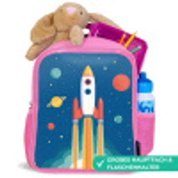 Raket - Planeten - Ruimte Kinderrugzak - Roze middel -inhoud_DE