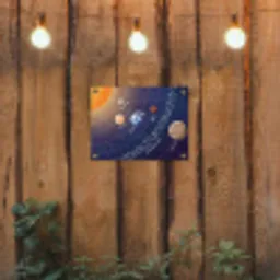 Planetenstelsel - Ruimte - Illustratie tuinposter los doek klein -sfeer1