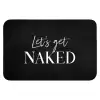 Quotes - Let's get naked - Zwart - Spreuk WCmat klein -3d