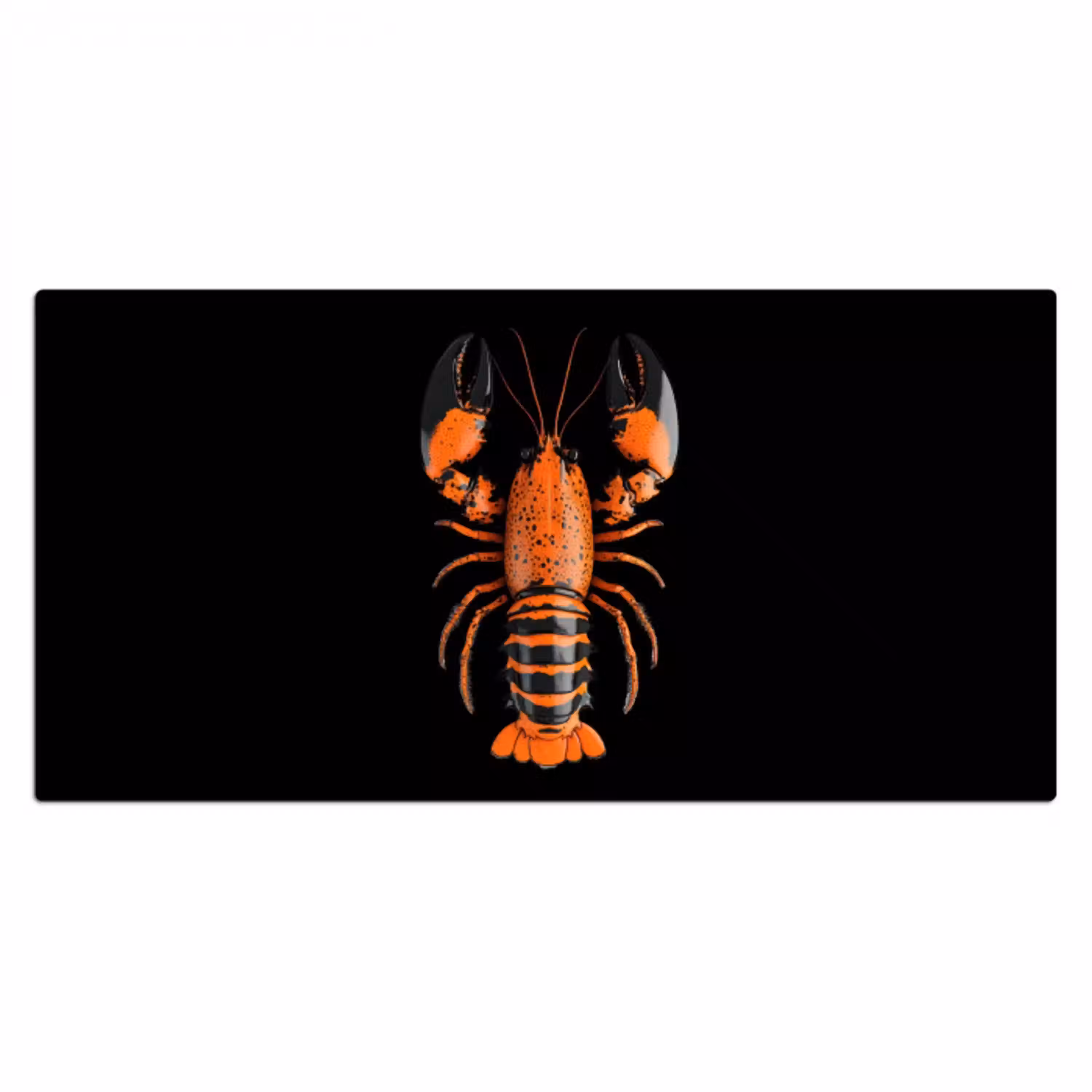 Kreeft - Oranje - Zwart - Modern Muismat XXL klein -3d_leeg