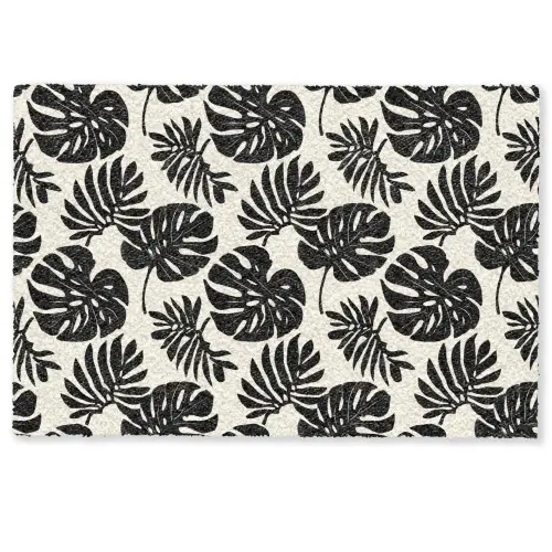Modern - Monstera - Zwart Deurmat klein 898 -zkaufland3d