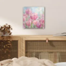 Tulpen - Veld - Lente - Roze plexiglas 5mm klein -sfeer4