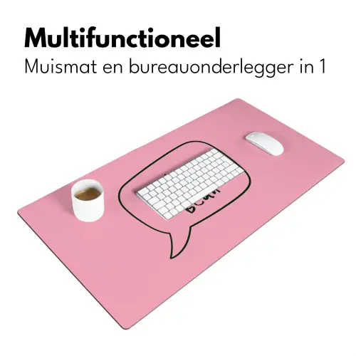 Tekstwolkje - BLAH BLAH BLAH - Roze Muismat XXL klein -sfeer4