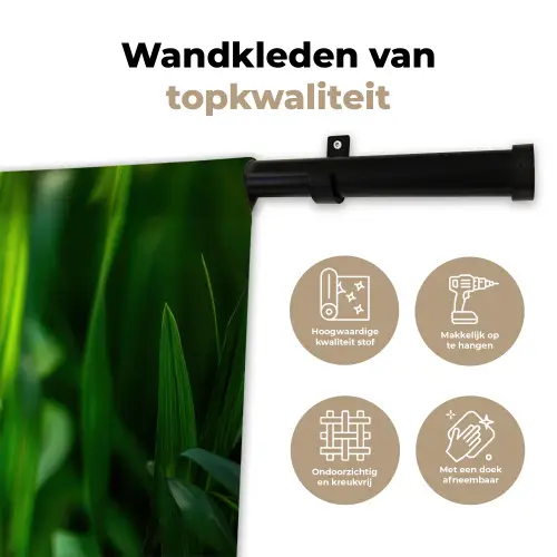 Grassprieten - Lichtinval - Groen Wandkleed katoen klein -sfeer2